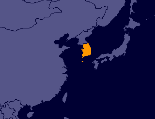 Where South Korea is